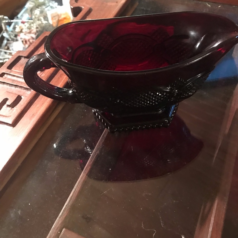 Vintage Cape Cod Ruby Red Gravy Dish